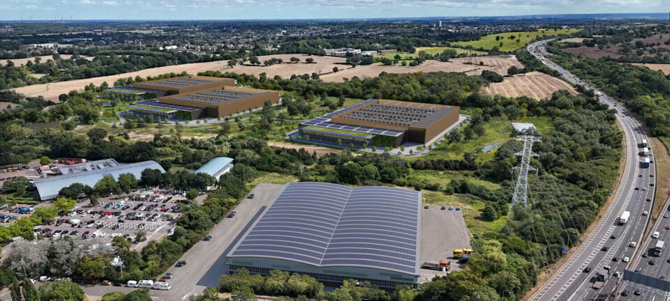 Artist's impression of the new datacenter site fronmm above