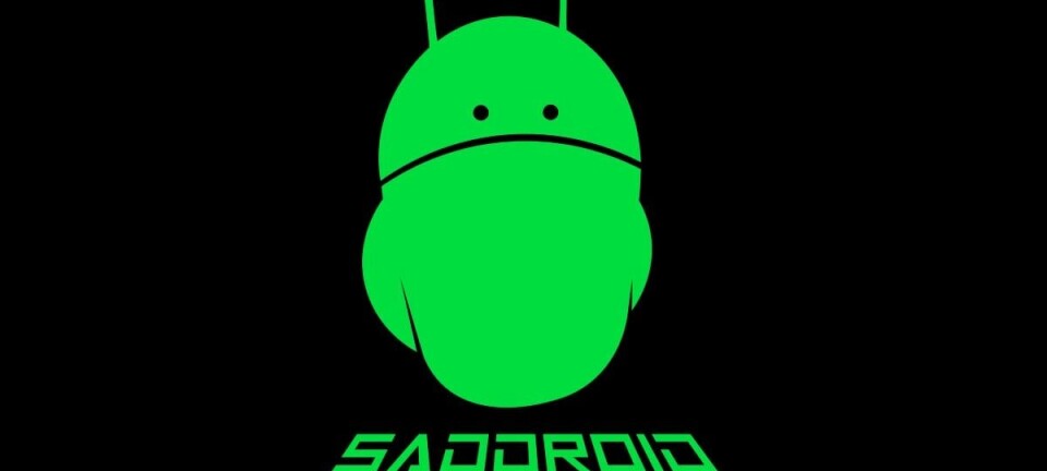 Saddroid Android logo parody