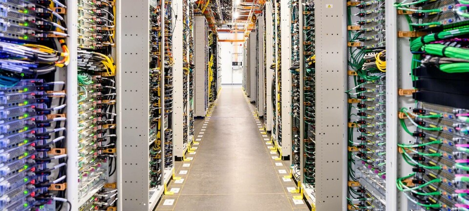 A row of AWS Trn2 Ultra Servers