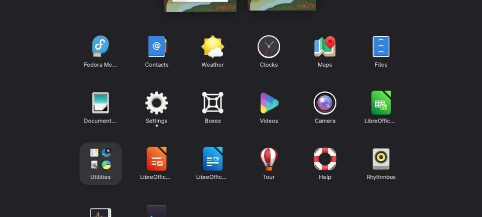 GNOME 48 application grid at 1280*1024, allowing most of the names to be shown in full.