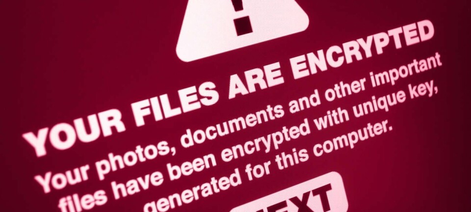 A mock-up of a message from a ransomware infection demanding money to decrypt scrambled files