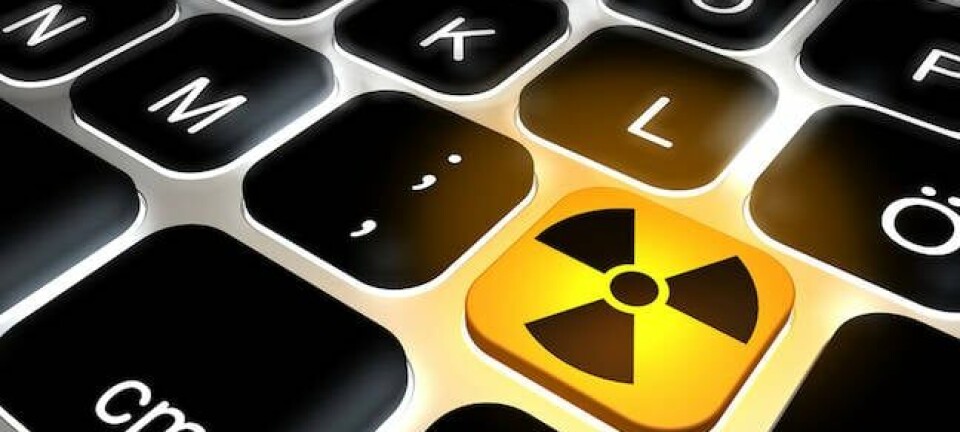Radiation symbol on keyboard