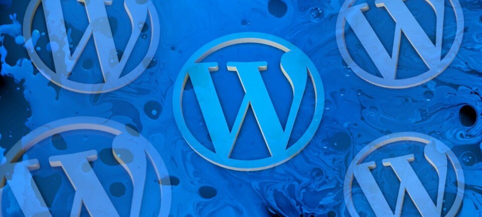 Collection of WordPress logos over some ink in water