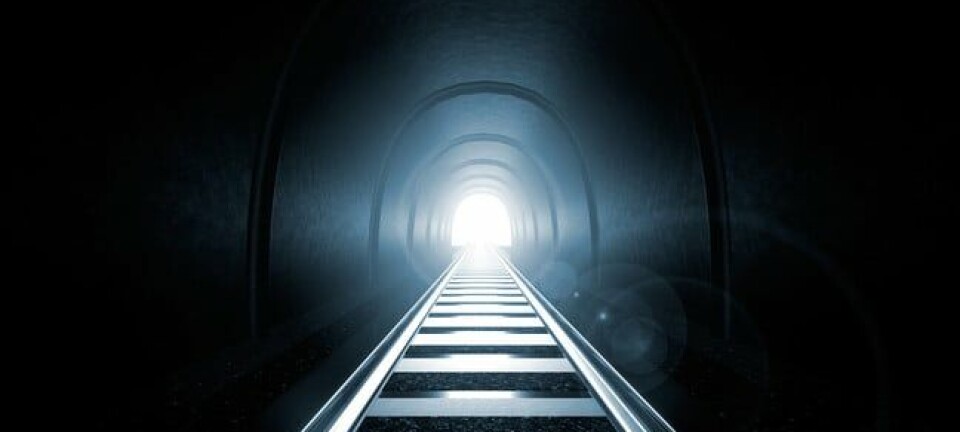Light at the end of railroad tunnel