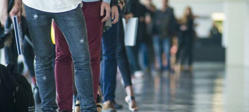 people queueing