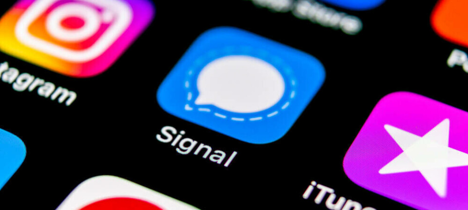 Close up of the Signal app icon