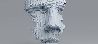 AI face conceptual illustration