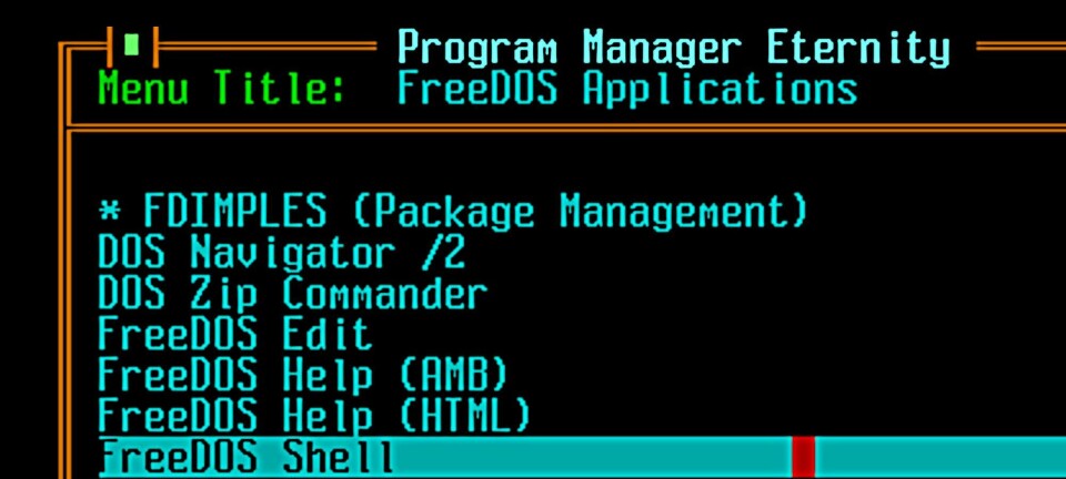 FreeDOS 1.4 screenshot