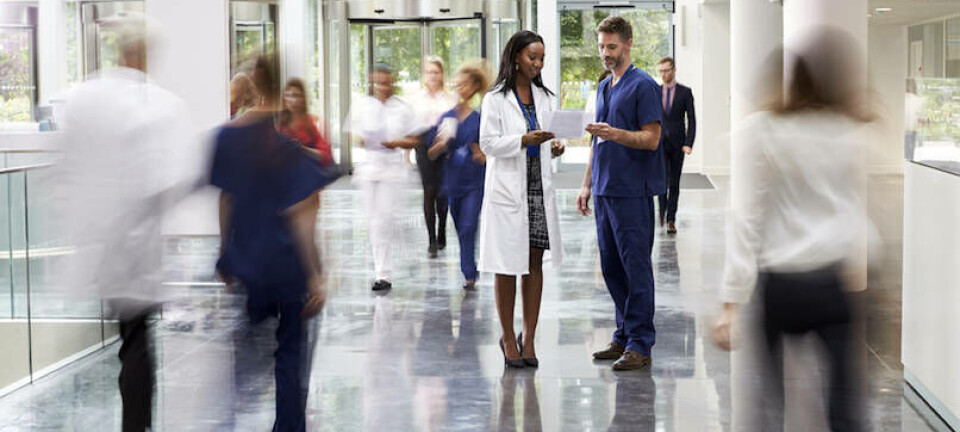 Doctors in a busy hospital