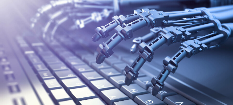Robot typing keyboard