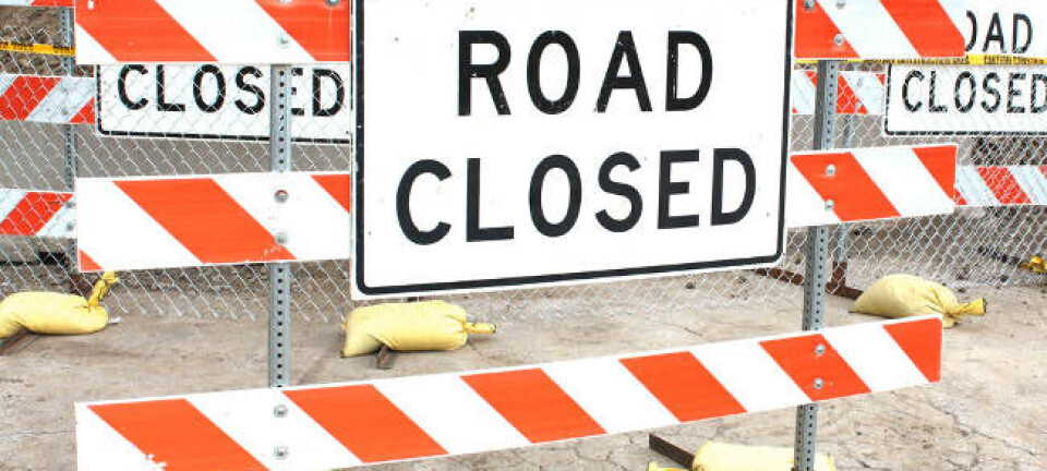 Road Closed sign