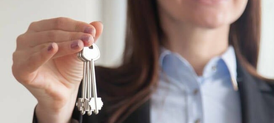 Woman holding keys