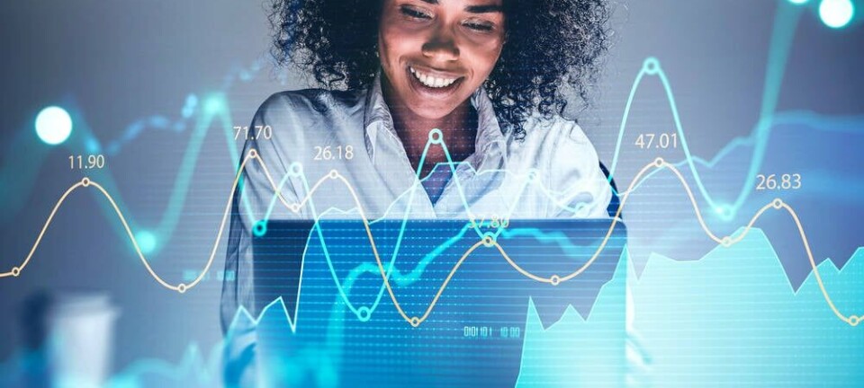 Illustration of someone working with financial data
