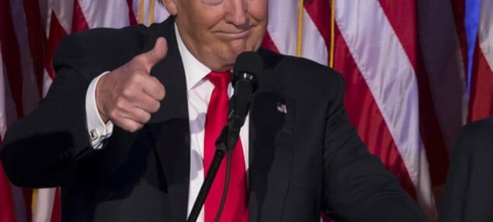 Donald Trump thumbs up photo via Shutterstock