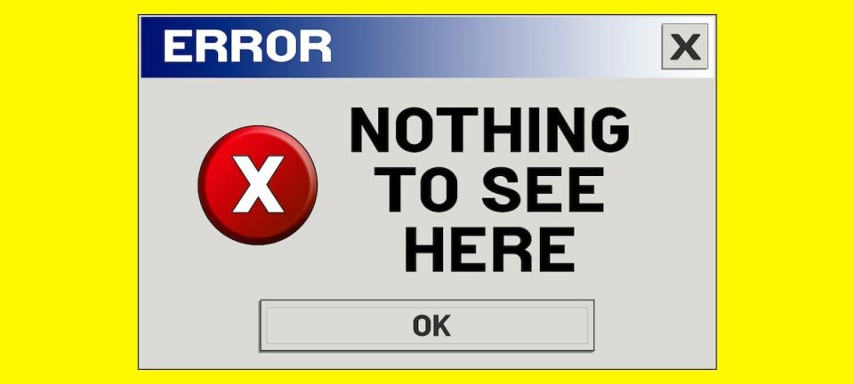 Nothing to see here Windows error dialog