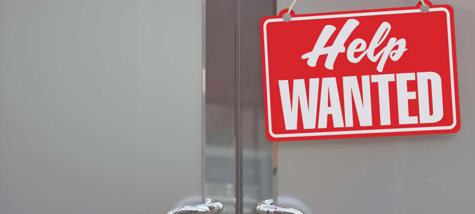 jobs sign outside door