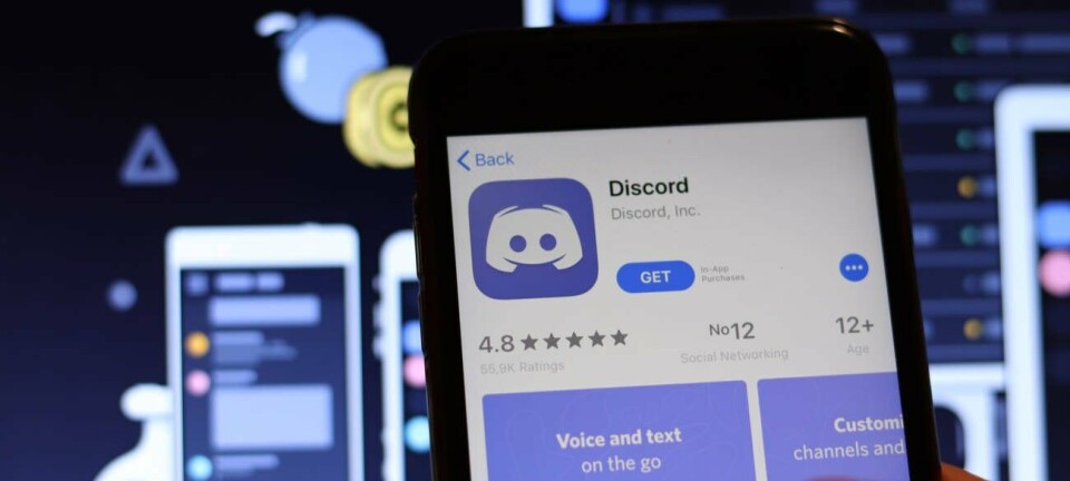 Someone installing Discord on their phone