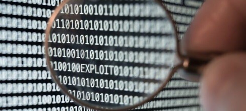 image of binary on screen with word 'exploit'