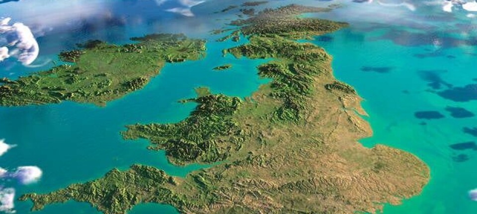 Clouds hang over map of the uk