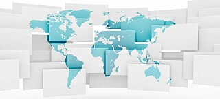 Blocky world map