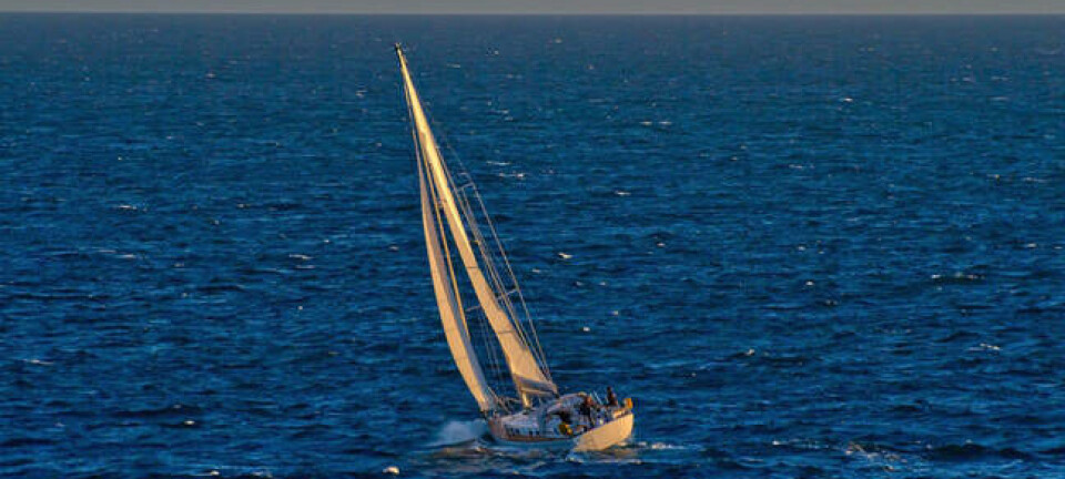 Lone sailboat on the English channel