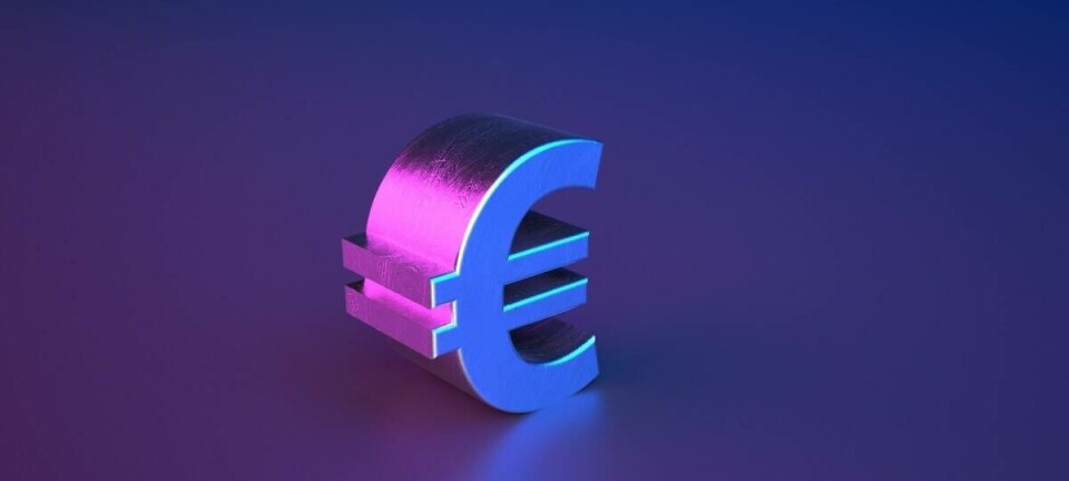 3D Euro sign