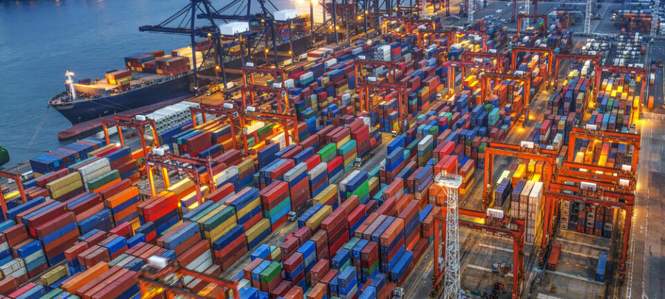 Containers in port