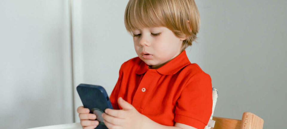 Kid on a phone