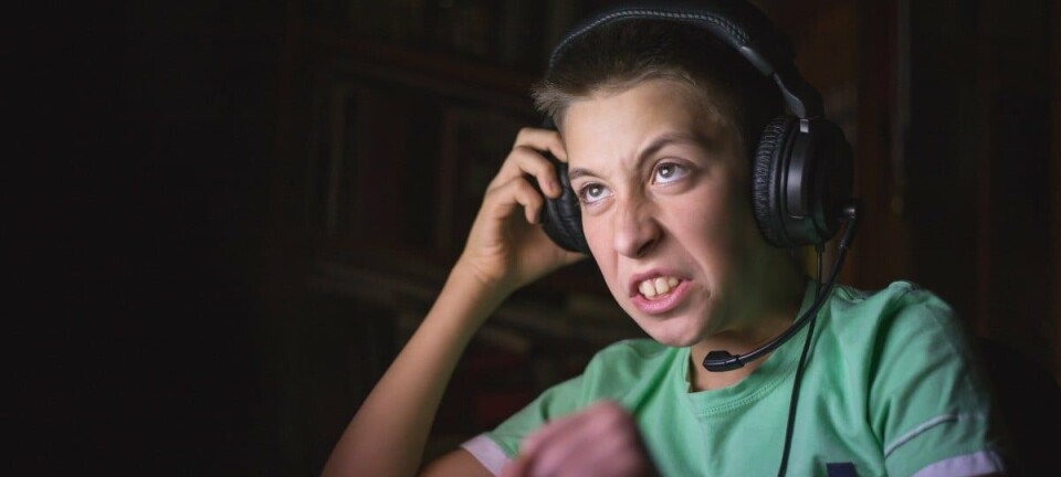 Angry teenage gamer