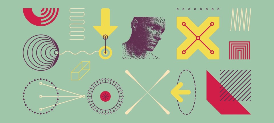Concept illustration of a AI system trying to understand art and design