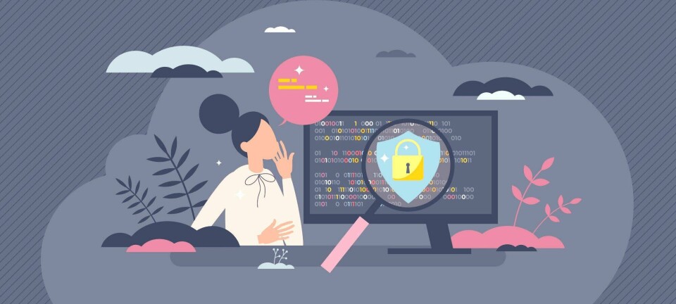 Illustration of someone thinking about cybersecurity
