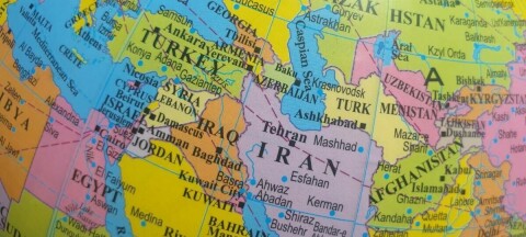 Map of central asia and middle east