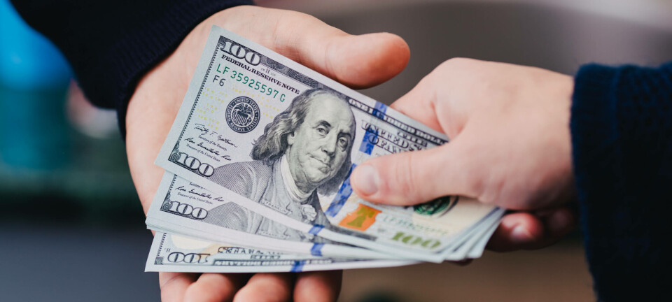 money changing hands