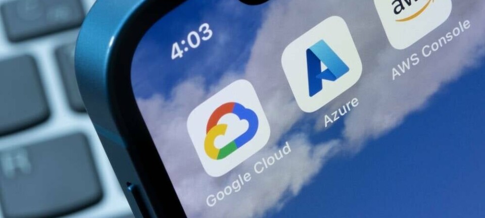 Icons representing Google Cloud, Azure, AWS on a phone