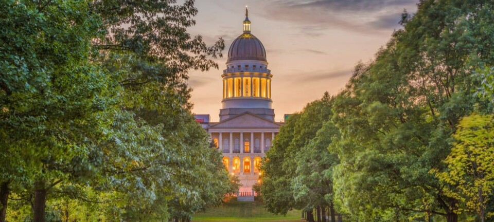 The Maine State House in Augusta, Maine, USA.