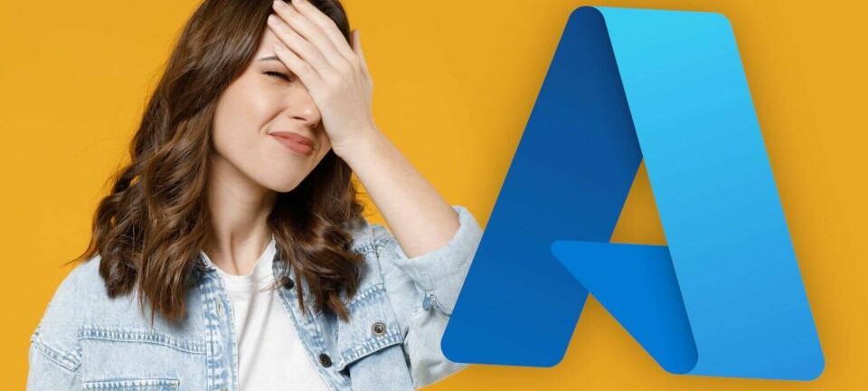 Illustration of someone slapping their forehead in dismay next to the Microsoft Azure logo