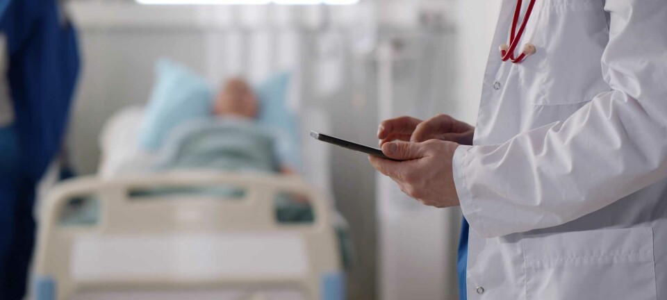 Patient on life support