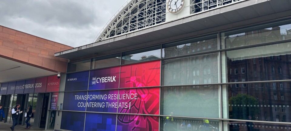 Shot of Manchester Central with the CYBERUK 2025 signage