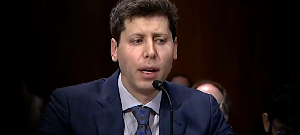OpenAI CEO Sam Altman speaking in a Senate hearing