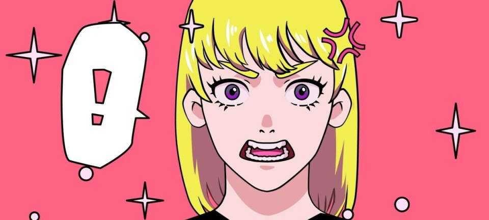 Manga woman shouting