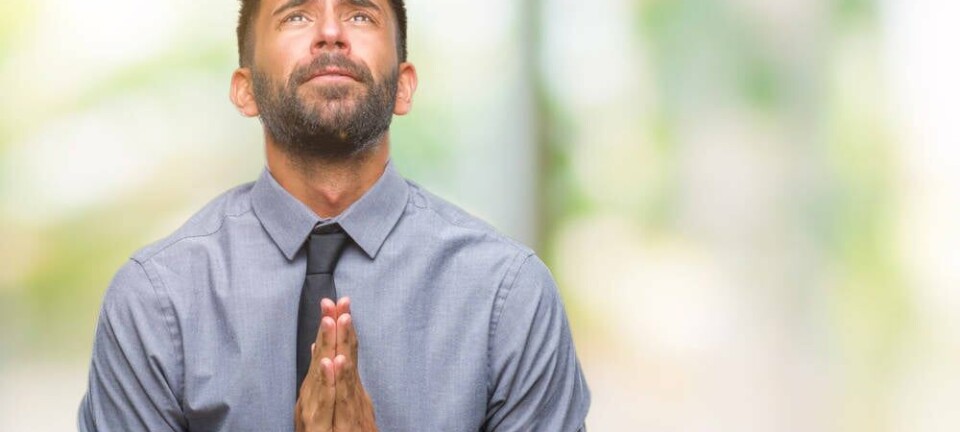 Guy begging and praying