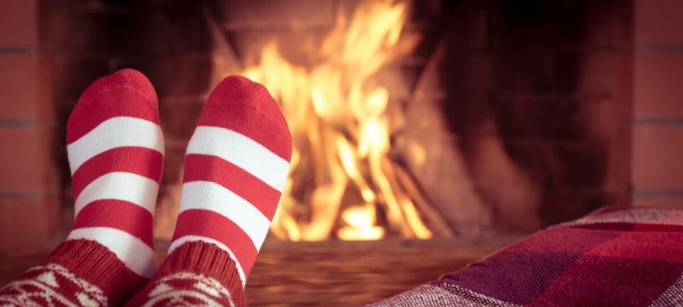 Socks in front of the fire