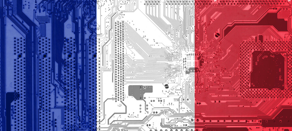 French Flag with circuit board