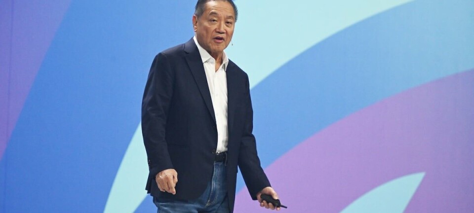 Broadcom CEO Hock Tan on stage at VMware Explore 2024