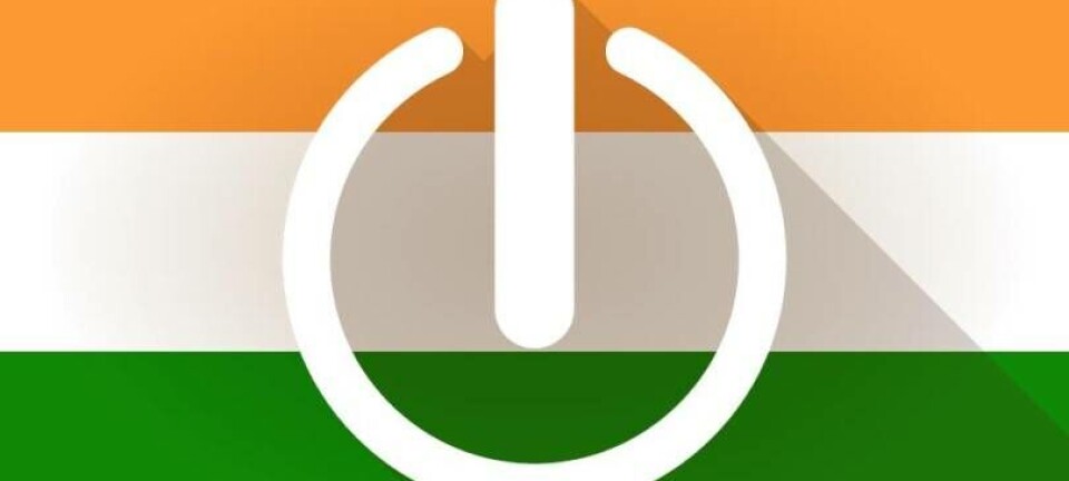 Indian flag with on/off symbol