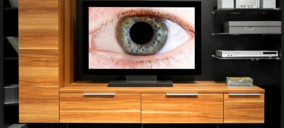 A 'connected' TV watches over its owner. Pic via shutterstock