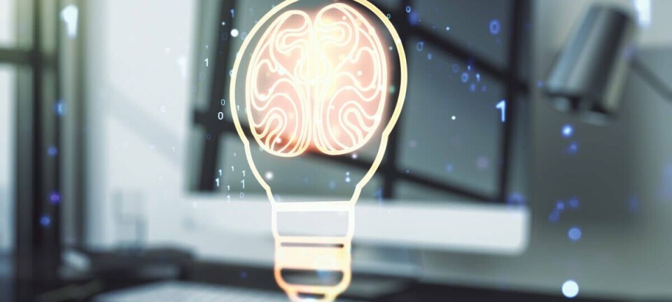 Illustration of an AI brain in a light bulb