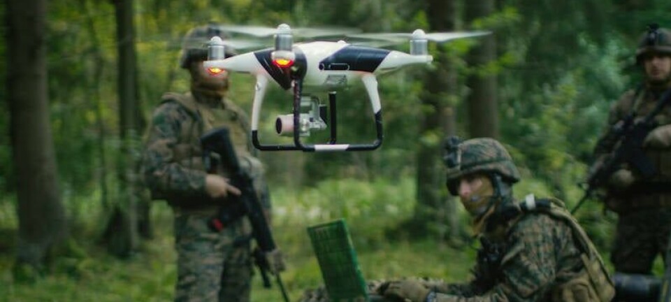 Military drone in use