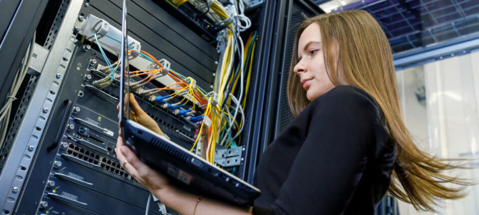 Someone fixing some servers
