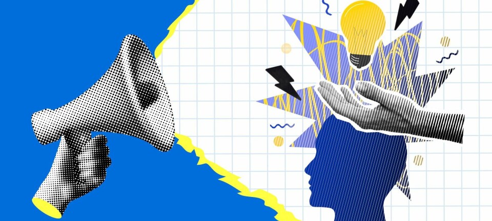 Trendy graphic illustrating communications skills